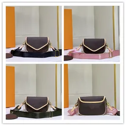 Дизайнерская роскошная кожаная сумка через плечо New Wave Multi с ремешком M56461, коричневая холщовая фиолетовая сумка на плечо, сумка