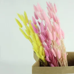 装飾的な花50pcs/lot本当にブーケ天然尾草植物の茎