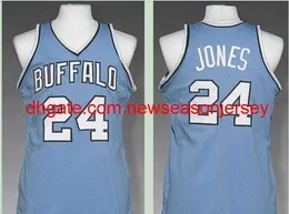 Maglia da basket vintage da uomo Buffalo # 24 Wil Jones 1977-78 personalizzata con qualsiasi numero di nome