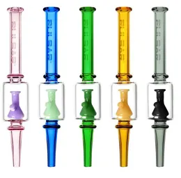 mini nectar collectors with thick clear glass filter tips glass tube pyrex rig stick smoking hand pipes