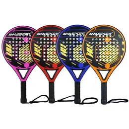 Tennisracketar AMA Sport Padle Paddle Racquet Racket Carbon Fiber Tenis Eva Soft Memory Core 38mm 230311