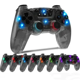 Wireless Bluetooth Gamepad Controller 7 Färger Luminescence Game Controllers Joystick för Switch Console/Switch Pro/PS3/iOS Android -telefon/PC