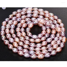 Catene Enorme South Sea 13-14mm Collana di perle multicolore lavanda rosa 38" Argento 925