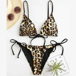 Damenbadebekleidung Adyce Sommer 2023 Sexy Leopard Bikini Badeanzüge Frauen 2 Zwei Stücke Sets Badeanzüge Beachwear