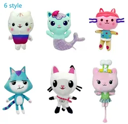 25 cm Gabby Dollhouse Plush Toy Mercat Cartoon Pchasze Zwierzęta Mermaid Cat Plushie Dolls 35