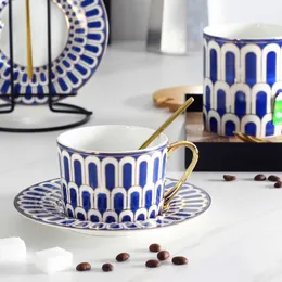 Bone China Coffee Cup de chá vintage de chá de porcelana fina e presentes de inauguração de casas de luxo chá da tarde de estilo britânico