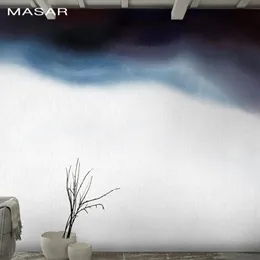 배경 화면 마사 잉크 스무지 페인팅 디자인 중국 구름 추상 아트 벽화 식당 침실 벽지 침투