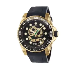 Gold Mens Watches montre de luxe Rubber Strap Quartz Movement Wristwatches Folding Clasp Men Watch Snake Wristwatch orologio reloj