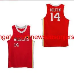 Vintage Wildcats Troy Bolton #14 Rzadka wersja filmowa koszulka koszykówki niestandardowa Jersey Numer Numer