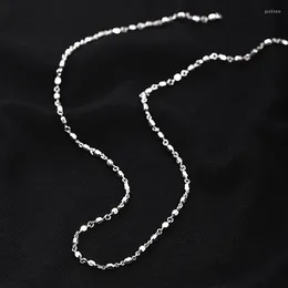 Catene ZABRA Retro Pure Silver 3 mm di spessore catena a maglie incrociate S925 collana maglione gioielli in argento sterling 925