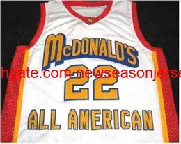 Maglia da basket vintage n. 22 Carmelo ANTHONY MCDONALD S ALL AMERICAN personalizzata con qualsiasi numero di nome