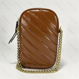 Ultimo stile Marmont Mini Borsa Portafogli Portamonete Borsa a tracolla con catena dorata Borse a tracolla Pacchetto telefono cellulare 10 5x17x5CM273L