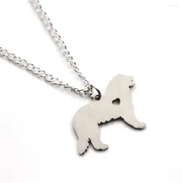 체인 Bernese Mountain Dog Necklace Charm Heart 귀여운 애완 동물 사랑 개 펜던트 뱅글 키링 북마크