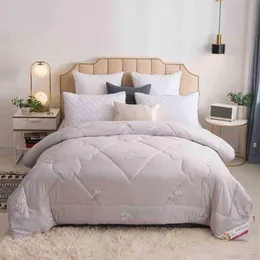 Luxury 100%Nature Cotton Comforter Blanket Breathable Soft Twin Full Queen Duvet cover Filler Insert Reversible for All season304I