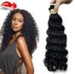 Capelli in piega ricci afro afro per intrecciare 3pcslot 150G Virgin Human Hair Afro Deep Curly Bulk Extensions senza trama 3774130