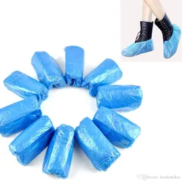 2023 Plastic Waterproof Disposable Shoe Covers Rainy Day Carpet Floor Protector Thick Cleaning Shoe Cover Blue Overshoes