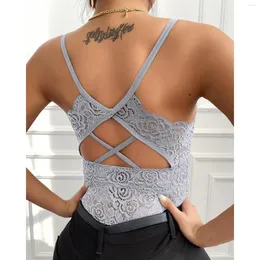 Camisoles Tanks Bra Bra Tops dla kobiet z pakietem wsparcia koronkowe wykończenie Camisole Sports Top Long Layering White