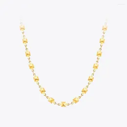 Catene ENFASHION Eleganti collane a piramide per le donne Collana color oro Acciaio inossidabile Collier Girocollo Gioielli di moda Partito P203191