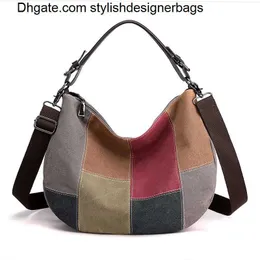TOTES Yeni tuval çantası basit retro dikiş rengi büyük çanta moda kadın çanta Kore çanta omuz çantası moda haberci çantası 0312v23