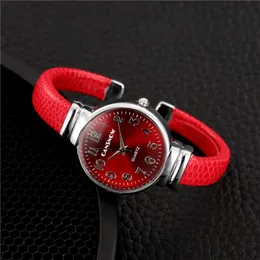 Wristwatches Luxury Ladies Christmas Watch For Women Watches Fashion Red Leather Quartz Clock Wristwatch Jewelry Accessories Horloges Vrouwe