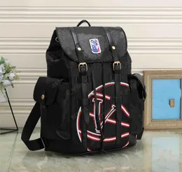 Дизайнерские черные тисненные рюкзаки сумочки мужчины женщины рюкзак школьная сумка мода рюкзак обратно
