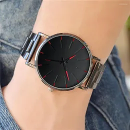 Zegarek Moda Ultra Thin Men Watch Minimalist Brand Sport Watches Stal Pas Stali Clock Quartz Kwarc na rękę Idealny prezent panie