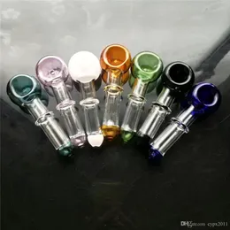 Coloured new head cooker Wholesale Glass Hookah, Glass Water Pipe Fittings,