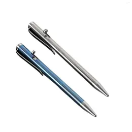 2st Lyxig Bolt Action Penna Titanium Alloy G2-kompatibel Rollerball Infällbar kulspetskontor Professionellt företag