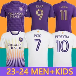 MLS 2023 2024 Maglie da calcio di Orlando City 23 24 Kara Pereyra Ojeda F.Torres Shirt da calcio Kit Kit Kit Uniforms Top Fan Player Versione