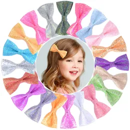 Accesorios para el cabello Party Bows Clips For Girls 20 Colors Pink Brink Glitter Barrettes Bowknot Beatpins para bebés Niños Niños Atinistros de cumpleaños