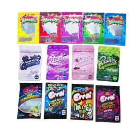 Gummy Edible Package Mylar Bag Dank Errlli Runtz White Pink Green Warheads Xtremes Bites For Candy Gummies Custom