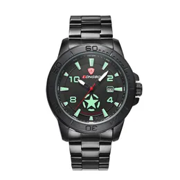 2020 Longbo Luxury Men Army Army Star Sports Canvas Кожаные кварцевые часы для мужчин Leisure Clock Simple Watch Orologi Da Uomo 80217313Q