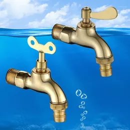 Kitchen Faucets G1/2 Copper With Lock Faucet Outdoor Anti-theft Key Cover Household Washing Machine Faucet1