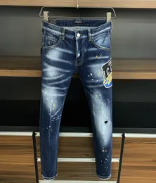 DSQ Phantom Turtle Męskie dżinsy klasyczne mody dżinsy Hip Hop Rock Moto Męs Mens Casual Design Rapted dżinsy Zakażone dżinsowe dżinsy 1138