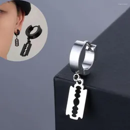 Hoop örhängen 1Pair Punk Blade Dingle For Women Men Hiphop Rock rostfritt stål örhänge Piercing Ear Buckle Gothic Jewelry Gifts