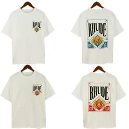 HAIKYUU SS Rhude Tshirt Designer Maglietta di alta qualità da uomo Tannie Tshirt Spring Autumnica Lettera Stampa Sonta corta US Times MXXL