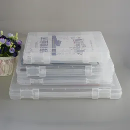 ファイルストレージボックスフォルダー透明ビルオーガナイザーボックスオフィスサプライA4ハンドルなしの紙の保管ボックス1224044