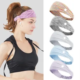 LL New Magic Scarves Unisex Headband Outdoor Running Sports Fitness Sweat Absorption High Elastic Yoga Colorful Ice Silk Headscarf