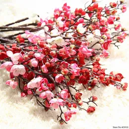 10Pcs Plum Cherry blossoms Artificial Silk flowers flores Sakura tree branches Home table living room Decor DIY Wedding Decoration