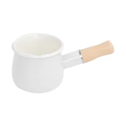 Milk Pot Baby Food Home Heating Nonstick Mini Saucepan Portable Kitchen Butter Warmer Solid Enamel Cooking With Handle Cookware 230311