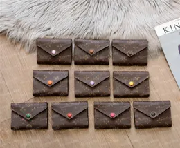 Yüksek kaliteli tasarımcı çantalar kat cüzdan 10 renk baskı cüzdanları çiçek taşıma taşımanın en şık yolu paralar erkekler kadınlar deri çanta kartı tutucu 41938