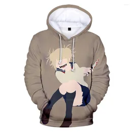 Felpe con cappuccio da uomo Est Himiko Toga 3D uomo/donna manica lunga casual trendy con cappuccio moda anime per uomo abbigliamento streetwear