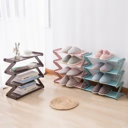 أحذية متعددة الطبقات تخزين ذاتي البسيطة التجميع أوكسفورد رف الحذاء غرفة المعيشة غرفة نوم متعدد الوظائف رف حذاء الحذاء