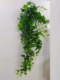グリーンプラントの装飾花フィルムのシミュレーション大根のアイビー本物のタッチウォールハンギングレイタンヴァインデコレーション長150cm