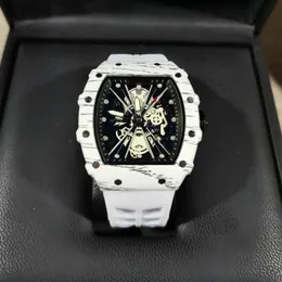 2020 Neue hochwertige Herren Luxus Uhr Silikon Ghost Head Skeletton berühmte Marke Watch Schädel Sport Quarz Hollow Armbanduhren 2709
