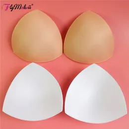 PAD PANMOKOII 10 pairslot Women Triangle Bra Pad Pad Sponge Swimsuit Bread Up Padding Chest Enhancers Thin Bikini Bra Foam Insert 230313