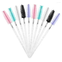 Makeup Brushes 2000pcs Shiny Crystal Eyelash Applicator Disposable Handle Nylon Mascara Wands Spoolies