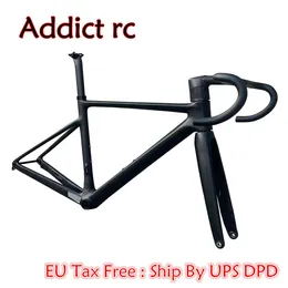 Черный наркоман RC Road Carbon Rame Disc Tram T1000 UD Matte Disk Bicycle Frameset Harderset DPD XDB Отгрузка UPS