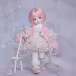 Dolls Sapphire BJD 1 6 Art Doll 25 3cm In Pink Sweater Jacket And Skirt For Winter YOSD Fantasy Resin Toys 230313