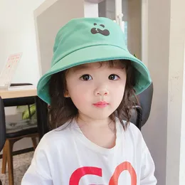 CAPS HATS Autumn Kids Bucket Hats UV Protection Boys Girls Fisherman Hat Children Panama Beach Bonhets Cute Panda Design Spädbarn Sun Cap 230313